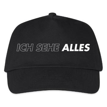 Ich sehe alles - Kinder Basecap - Schwarz - Vorne