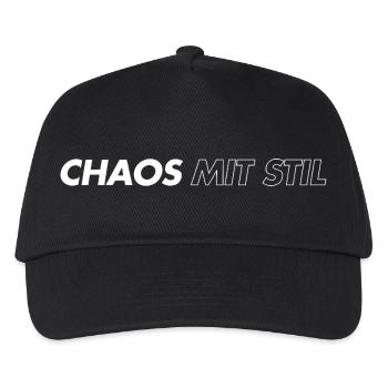 Chaos mit Stil - Kinder Basecap - Schwarz - Vorne