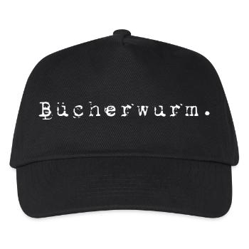 Bookworm Bücherwurm - Kids’ Baseball Cap - black - Front