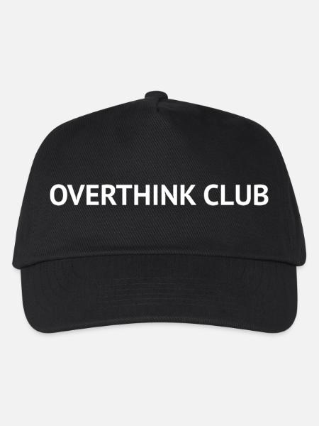 Overthink-Club – Textdesign mit minimalem Überdenken - Kinder Basecap - Schwarz