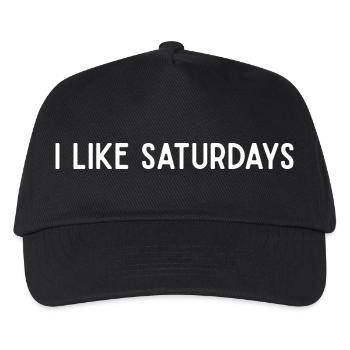 I Like Saturdays Minimalist Weekend Mood - Kids’ Baseball Cap - black - Front