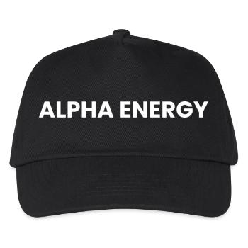 Alpha-Energie-Emblem - Kinder Basecap - Schwarz - Vorne