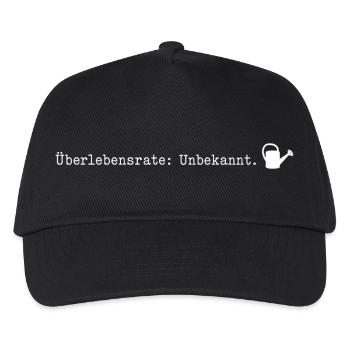 Überlebensrate Unbekannt Pflanzen Gärtner Humor - Kinder Basecap - Schwarz - Vorne