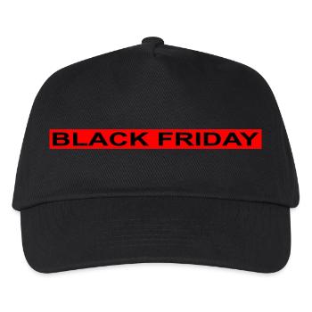 Black Friday red stripe - Kids’ Baseball Cap - black - Front