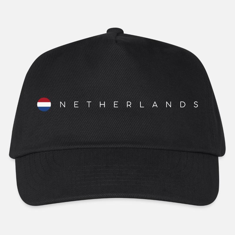 Flagge Niederlande - Kinder Basecap - Schwarz