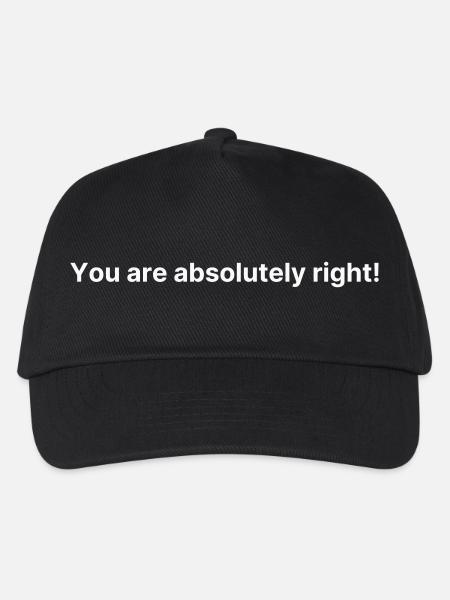 Vous avez tout à fait raison ! - Casquette de baseball Enfant - noir