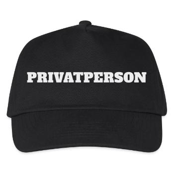 Privatperson - Kinder Basecap - Schwarz - Vorne