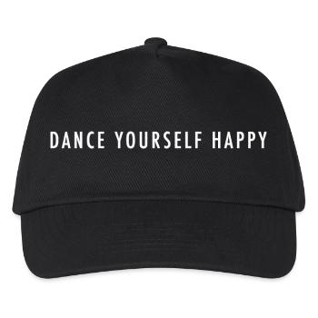Dance Yourself Happy Salsa Bachata Discofox Swing - Kinder Basecap - Schwarz - Vorne