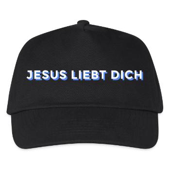 JESUS LIEBT DICH - Kinder Basecap - Schwarz - Vorne