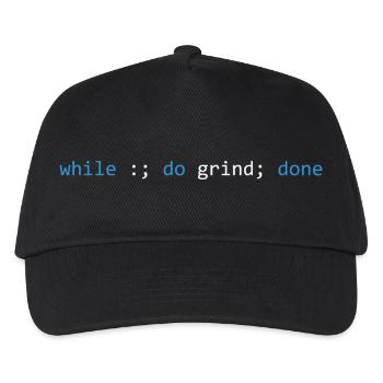 The grind never stops, dark - Kids’ Baseball Cap - black - Front