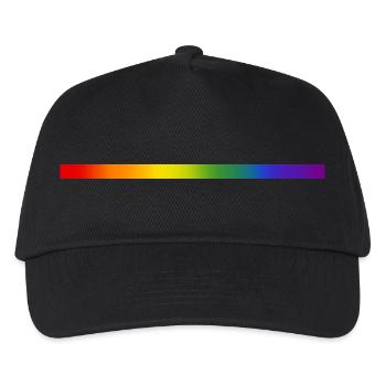 SUBTLE DELICATE LGBTQIA + GAY GRADIENT FLAG - Kids’ Baseball Cap - black - Front