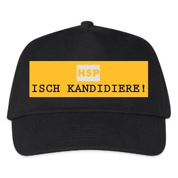 HSP_Isch kandidiere - Kinder Basecap - Schwarz - Vorne