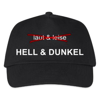 laut&leise - HELL&DUNKEL - Kinder Basecap - Schwarz - Vorne