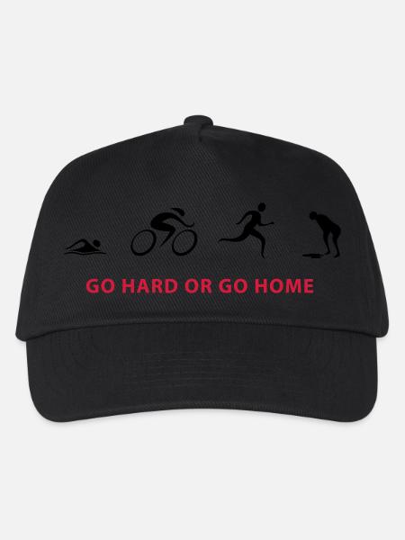 Triathlon GO HARD - Kinder Basecap - Schwarz