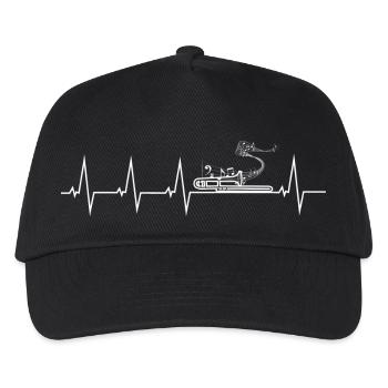 Ich liebe meine Posaune - Kinder Basecap - Schwarz - Vorne