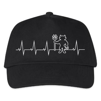 Ich liebe Teufel - Herzschlag - Kinder Basecap - Schwarz - Vorne