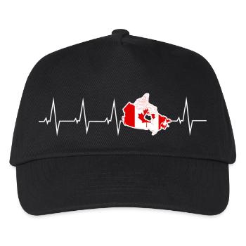 I love Canada - Canada - heartbeat - Kids’ Baseball Cap - black - Front