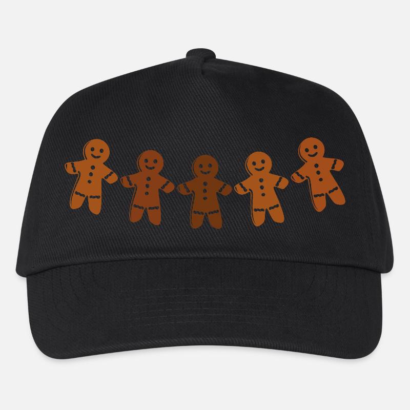 Lebkuchenmänner - Kinder Basecap - Schwarz