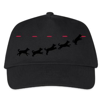 Frisbee dog - Casquette de baseball Enfant - noir - Devant
