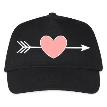 Pink Heart Arrow Hearts Gift Valentine's Day - Kids’ Baseball Cap - black - Front