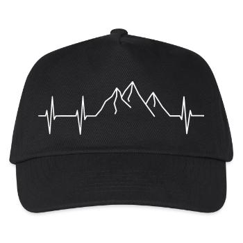 Montagnes Heartbeat - Casquette de baseball Enfant - noir - Devant
