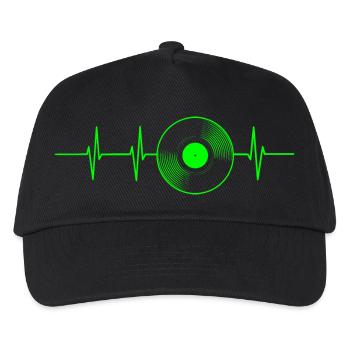 Enregistrement de la fréquence cardiaque - Casquette de baseball Enfant - noir - Devant