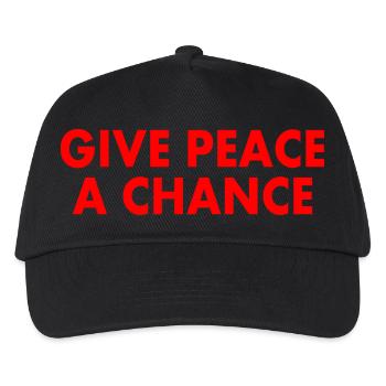 Give peace a chance - Kinder Basecap - Schwarz - Vorne