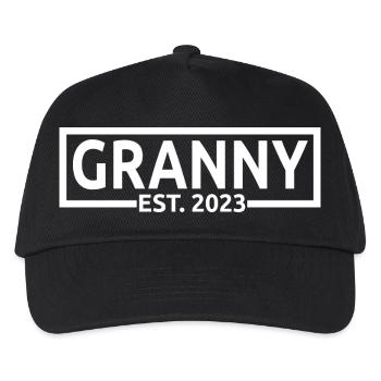 Granny Est. 2023, Grandma To Be, Pregnancy Reveal - Kids’ Baseball Cap - black - Front