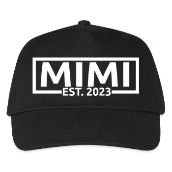 Mimi Est. 2023, Grandma To Be, Pregnancy Reveal - Kids’ Baseball Cap - black - Front