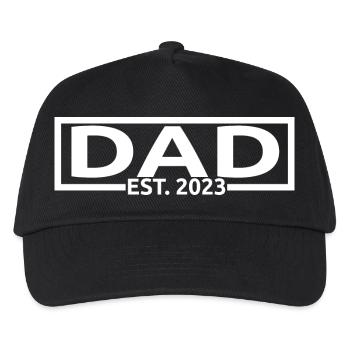 Dad Est. 2023, Dad To Be, Pregnancy Announcement - Kids’ Baseball Cap - black - Front