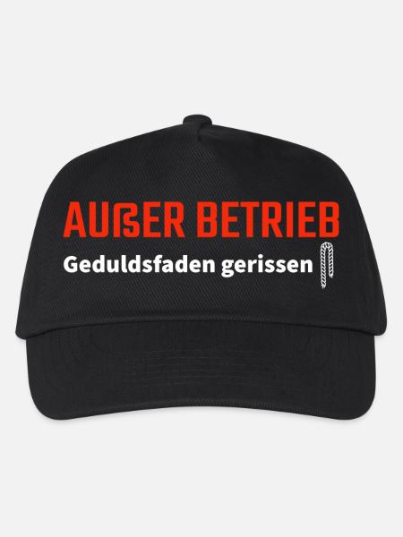 AUßER BETRIEB - Geduldsfaden gerissen - Kinder Basecap - Schwarz