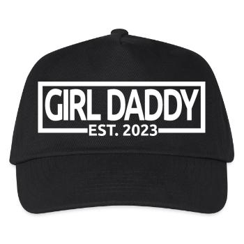 Girl Daddy Est. 2023 Baby Shower Pregnancy Reveal - Kids’ Baseball Cap - black - Front