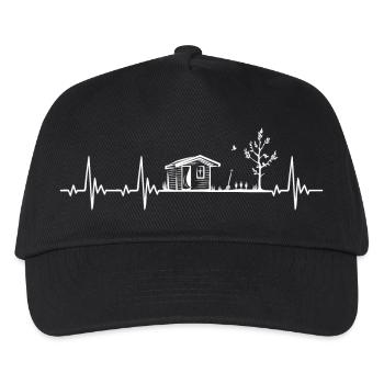 Kleingarten Gartenarbeit Gärtner Herzschlag - Kinder Basecap - Schwarz - Vorne