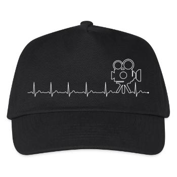Cinematic Heartbeat Film Camera - Kids’ Baseball Cap - black - Front