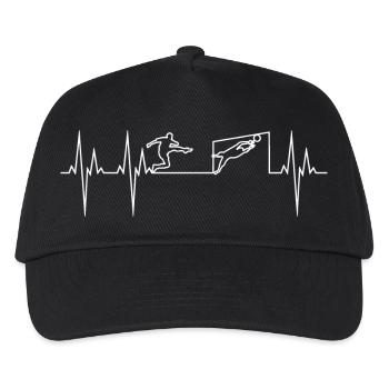 Football electrocardiogram ECG - Kids’ Baseball Cap - black - Front