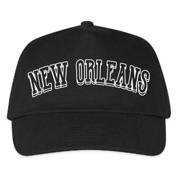 new orleans shirt - Kinder Basecap - Schwarz - Vorne