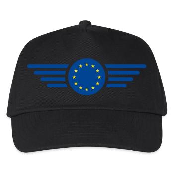 EU-Style: Modisch und vereint - Kinder Basecap - Schwarz - Vorne