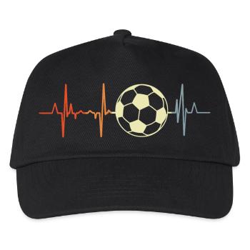 Fußball Herzklopfen - Kinder Basecap - Schwarz - Vorne