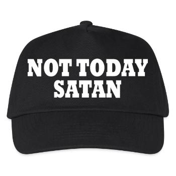 Not today satan - Kinder Basecap - Schwarz - Vorne