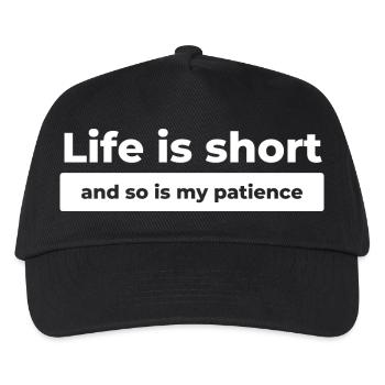 Funny Life Quote - Kids’ Baseball Cap - black - Front