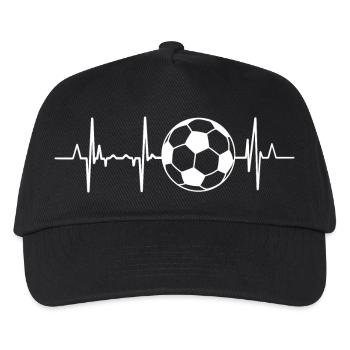 Fußball EKG - Kinder Basecap - Schwarz - Vorne