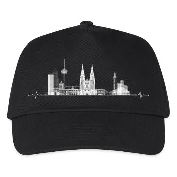 City Skyline Silhouette - Kids’ Baseball Cap - black - Front