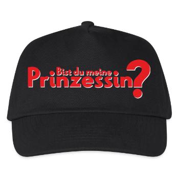 Bist du meine Prinzessin? - Kinder Basecap - Schwarz - Vorne