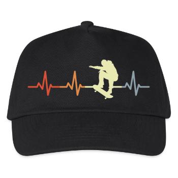 Vintage Skater Heart Palpitations - Kids’ Baseball Cap - black - Front