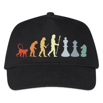 Schach Entwicklung - Kinder Basecap - Schwarz - Vorne
