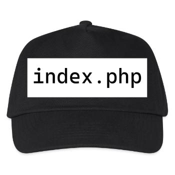 index php - Kinder Basecap - Schwarz - Vorne