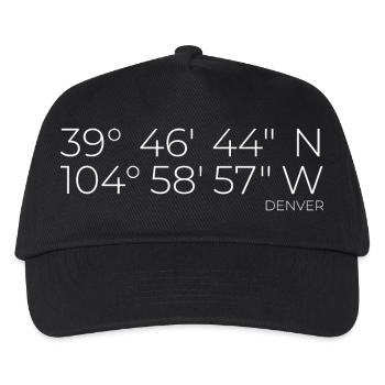 Coordonnées Denver - Casquette de baseball Enfant - noir - Devant