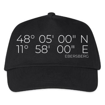 Coordinates Ebersberg, Bavaria - Kids’ Baseball Cap - black - Front