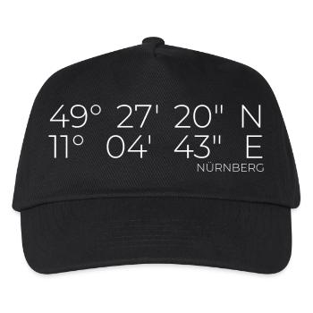 Coordonnées Nuremberg - Casquette de baseball Enfant - noir - Devant
