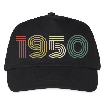 1950's Birthday Vintage 1950's Gift 1950's - Kids’ Baseball Cap - black - Front